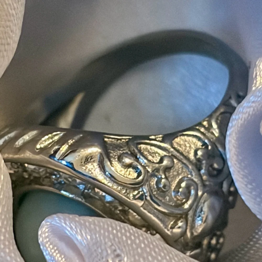 Amazonite Stainless Steel Ring, 7 - Picture 5 of 7